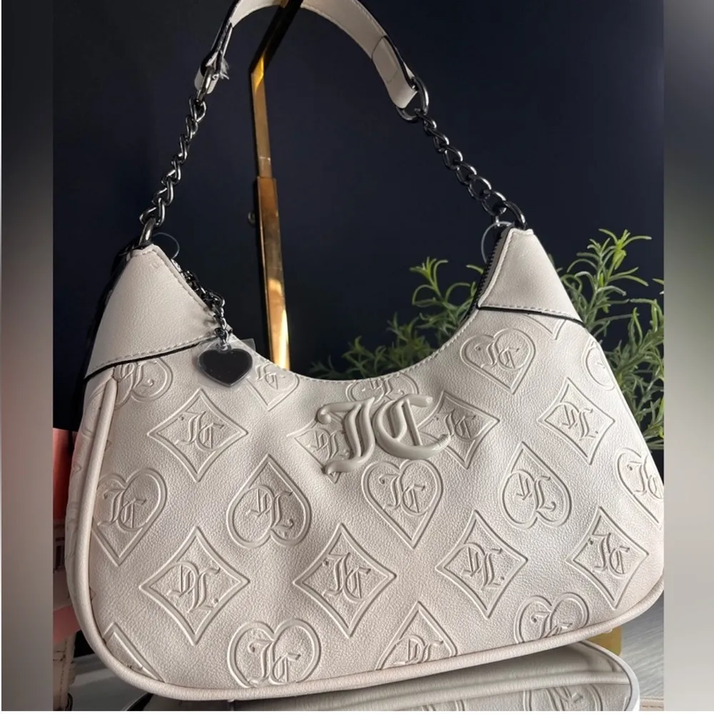 Juicy Couture “Good Times” Shoulder Bag Juicy Crystal Embossed Hearts NWT - Image 4