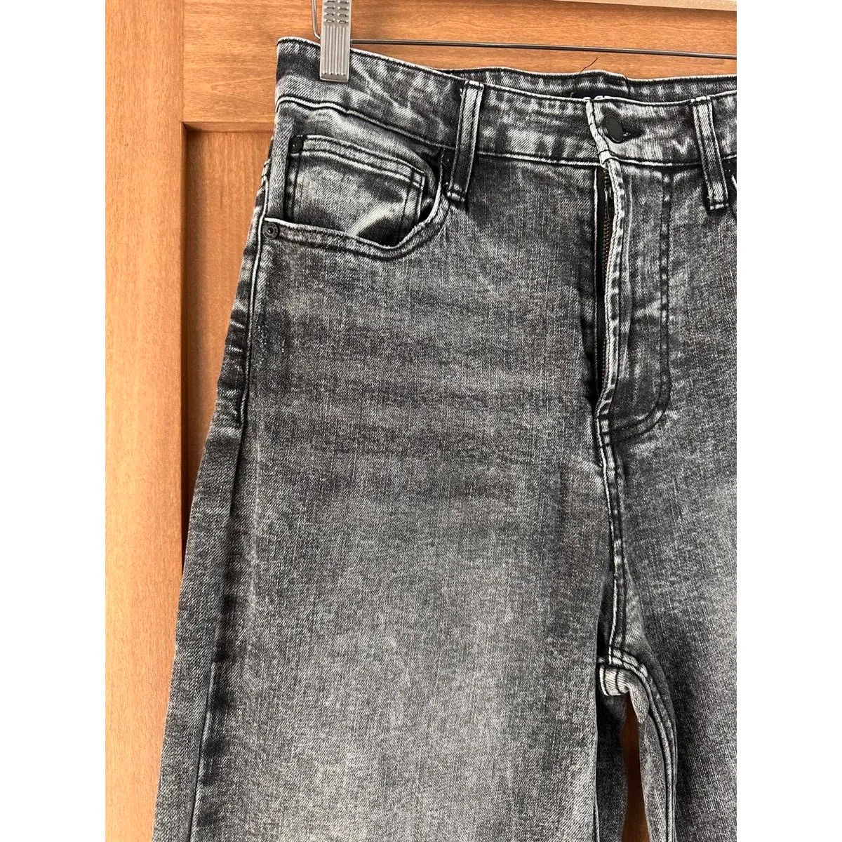 OAT New York Black Acid Stone Wash High Rise Wide Leg Jeans Women’s size 8/29 - Image 5