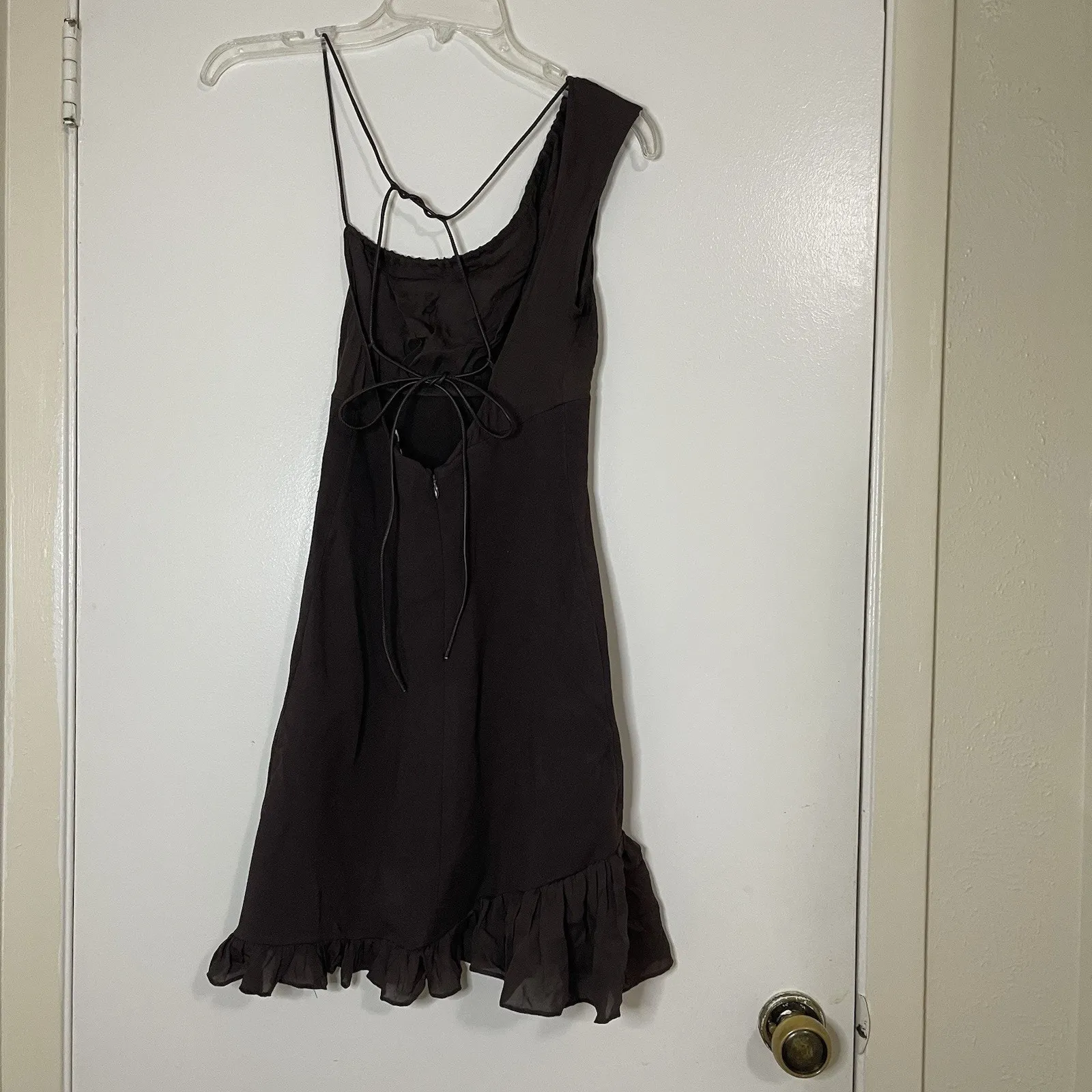RARE! FRAME + Julia Sarr-Jamois one-shoulder open-back jersey mini dress XS - Image 9