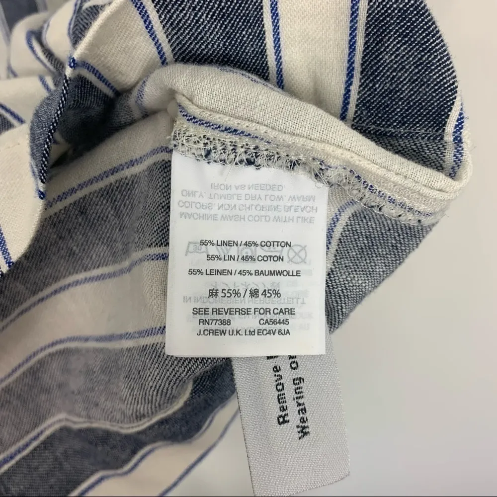 Madewell Stripe-Play Button-Back Tee Dress Size XXS - Image 10