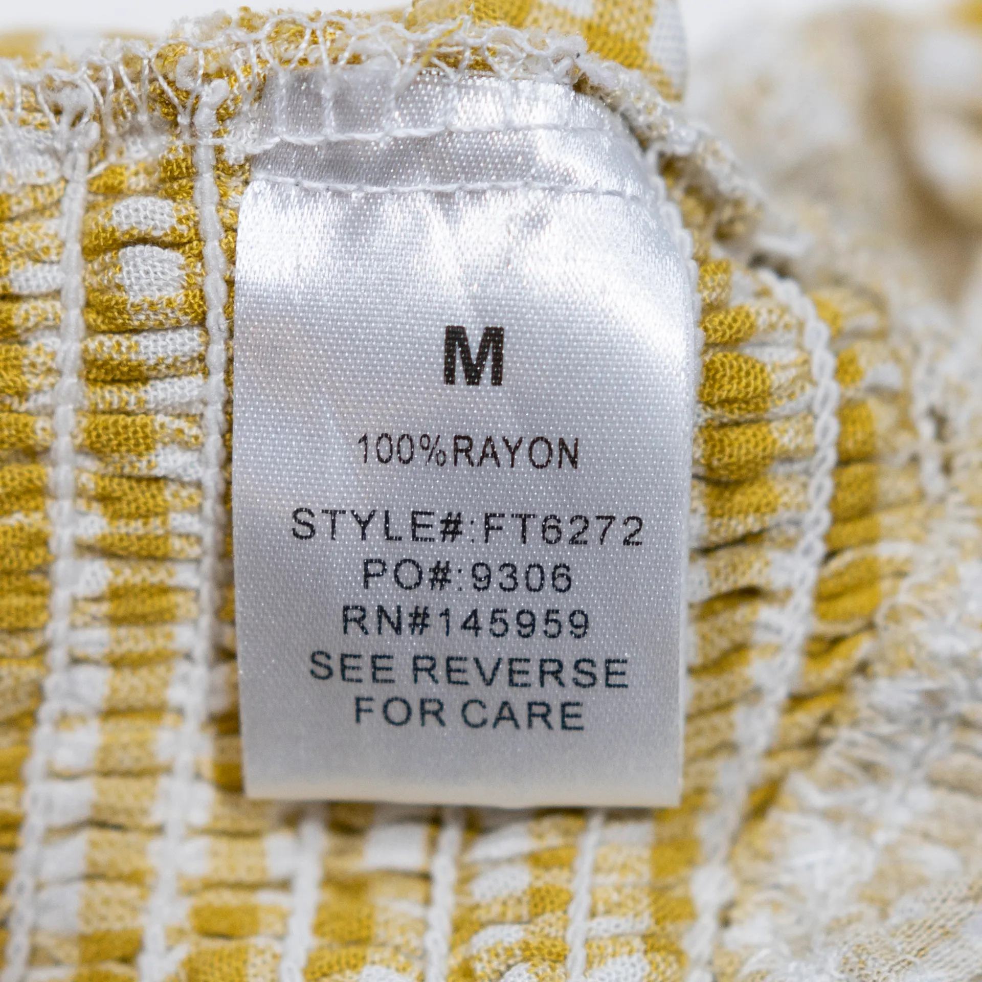 Dress Forum Picnic In France Yellow White Gingham Print Tie Front Tank Top M - Image 3