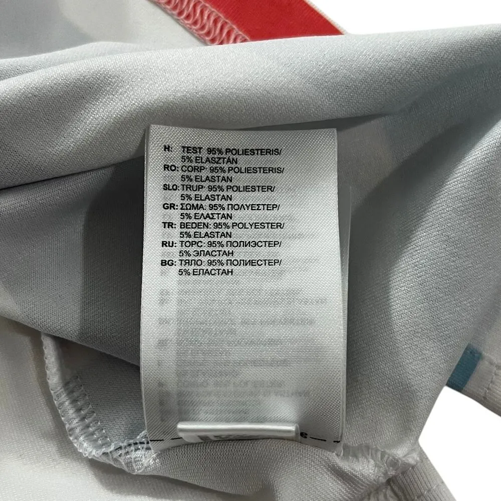 Adidas Multicolor Color Blocked Clima Cool Polo Shirt Women Top Sz Small | 55-59 - Image 3