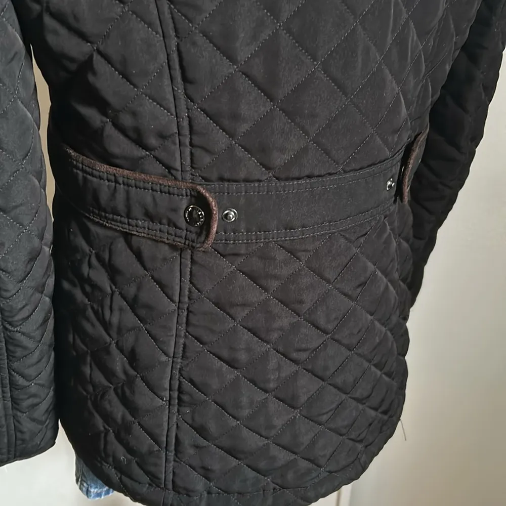 Laundry by Design Quilted Mid-Length Faux Fur Detachable Hood Zip Snap Up Jacket - Image 7