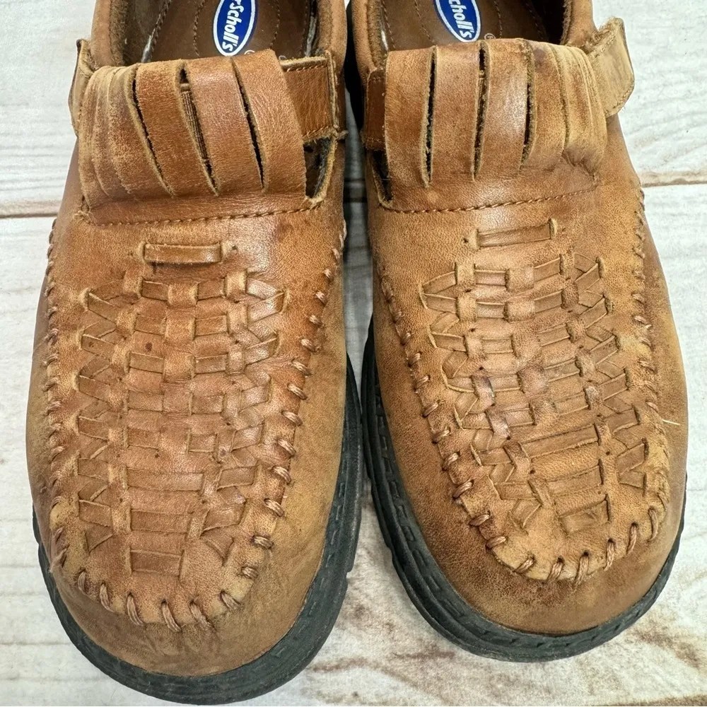 Dr. Scholl’s Y2K Woven Light Brown Genuine Leather Western Moccasin Shoes Tan Size 7 - Image 5