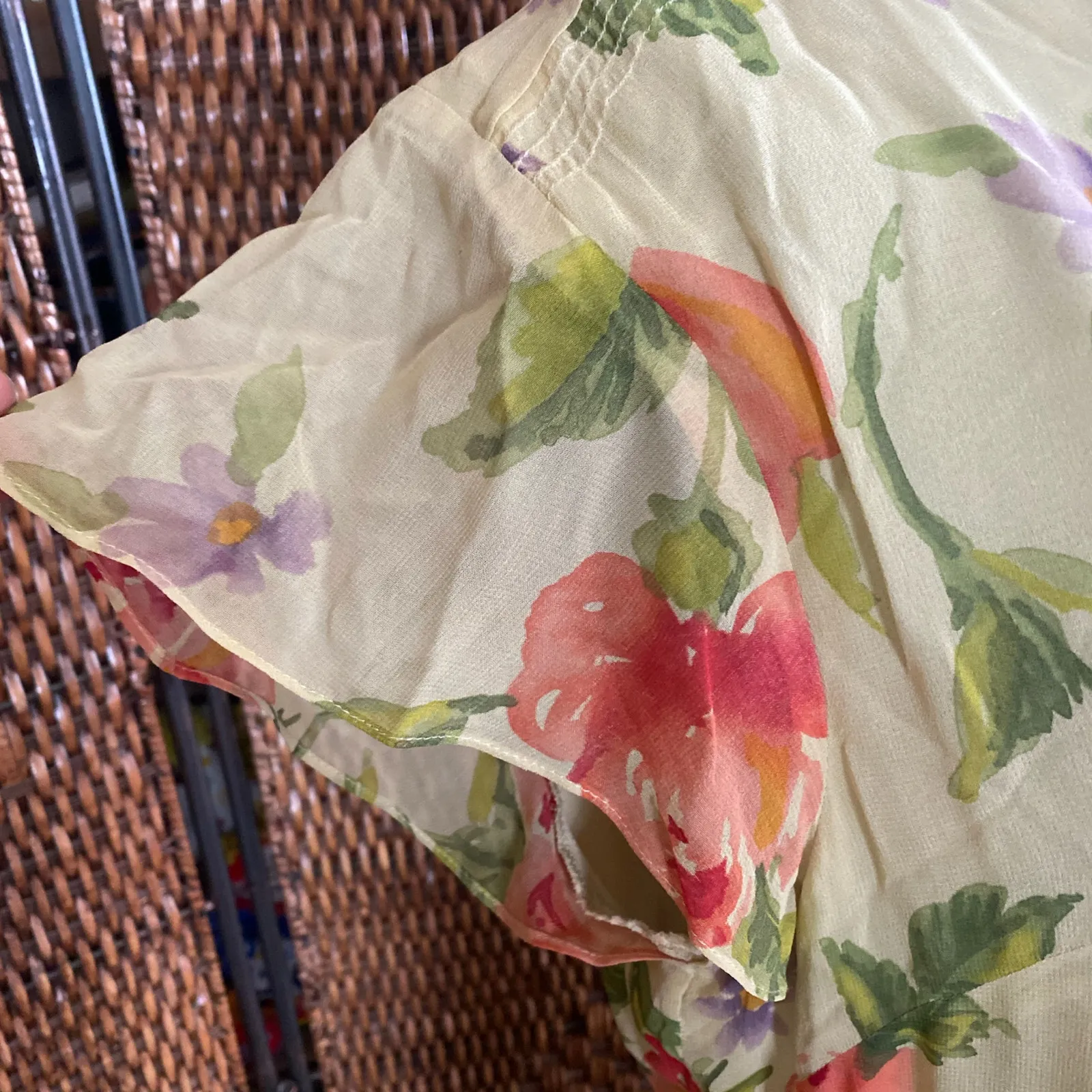 Size XL//Vintage 90s Laura Ashley Silk Floral Dress - Image 5