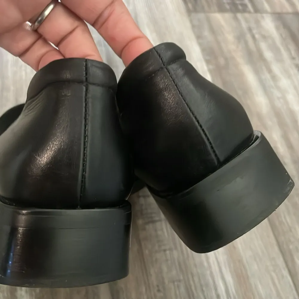 Bally Leather Black Square toe Loafers Size 8 - Image 4