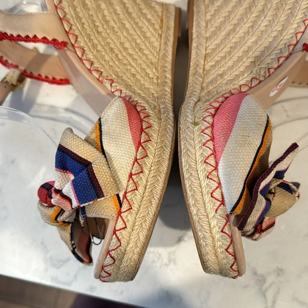 Kate Spade New York Jane Wedge Sandals Hamptons garden party preppy size 8.5 - Image 9