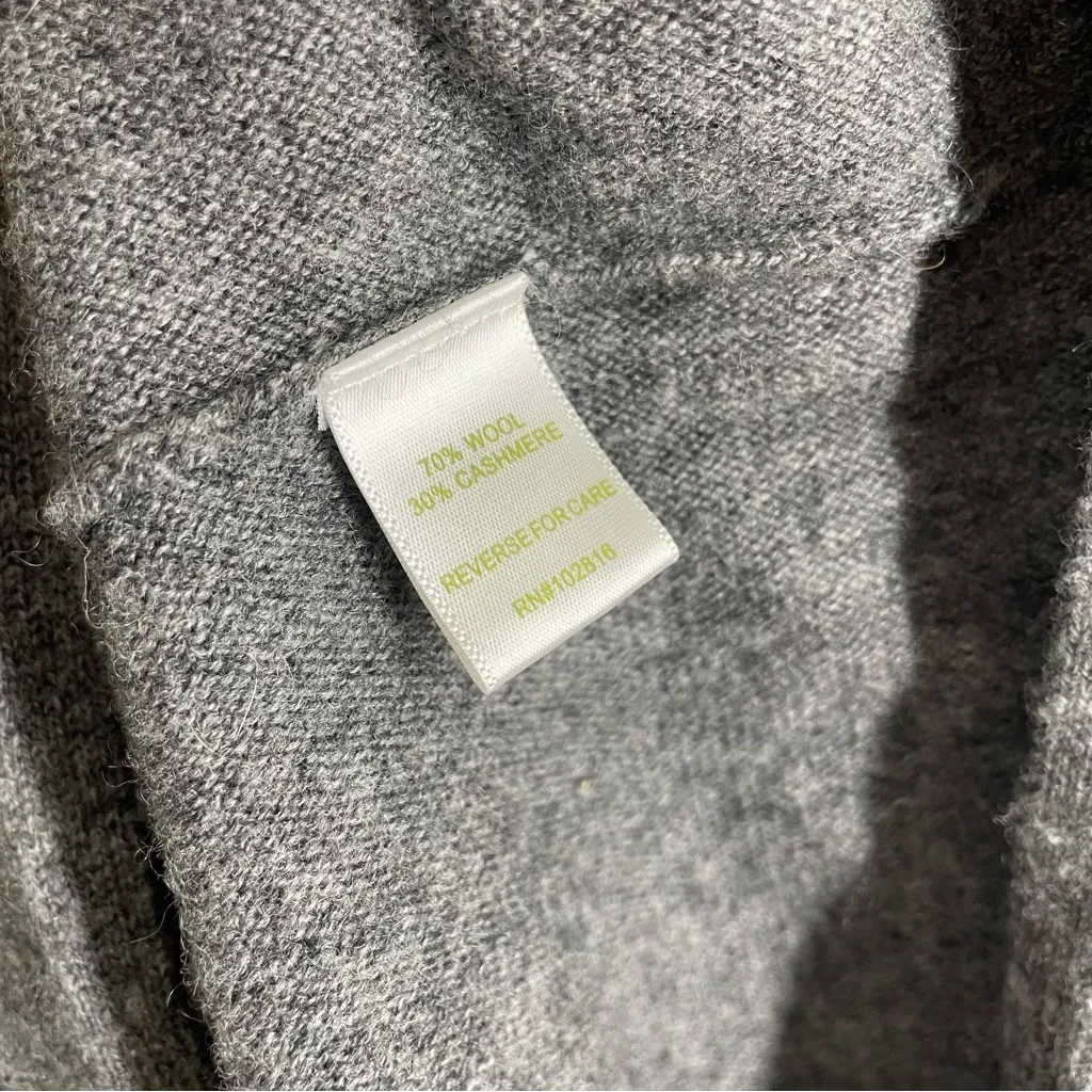 Garnet Hill Oversized Turtleneck Sweater Poncho Style Wool/Cashmere Size M - Image 11