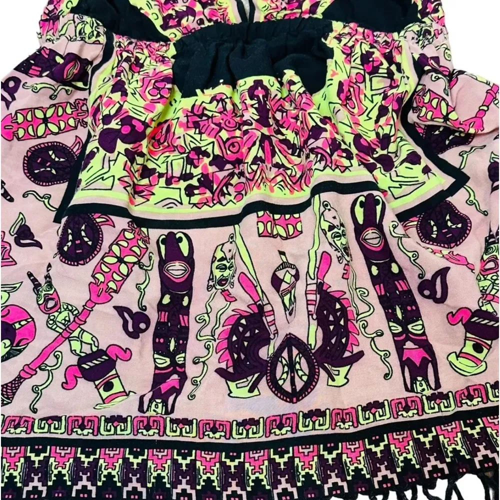 Vintage Rampage Halter Top Fringe Boho Festival Size Medium - Image 3