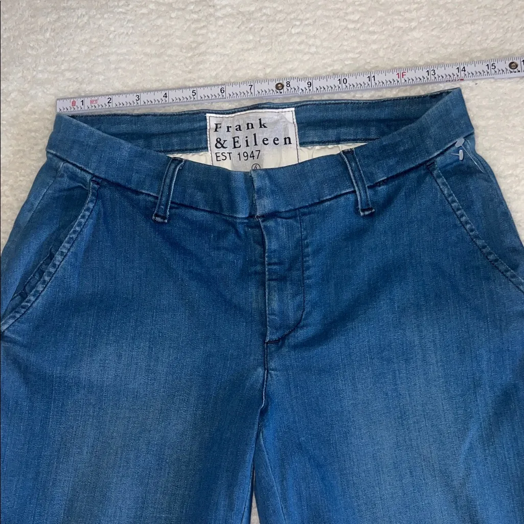 Frank & Eileen “Wicklow” Italian Denim Crop Pants Blue Size 4 NWOT - Image 3