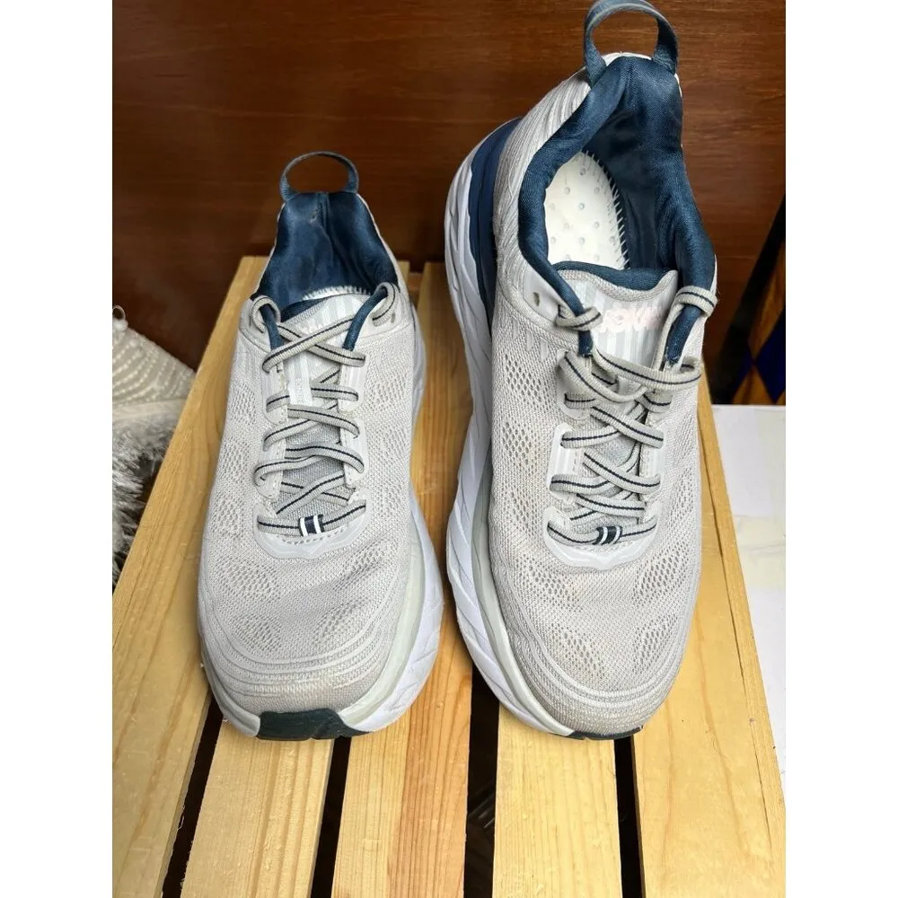 Hoka One One Bondi 6 Women Lunar Rock Nimbus Cloud SZ 8.5 running shoes w/Defect - Image 2
