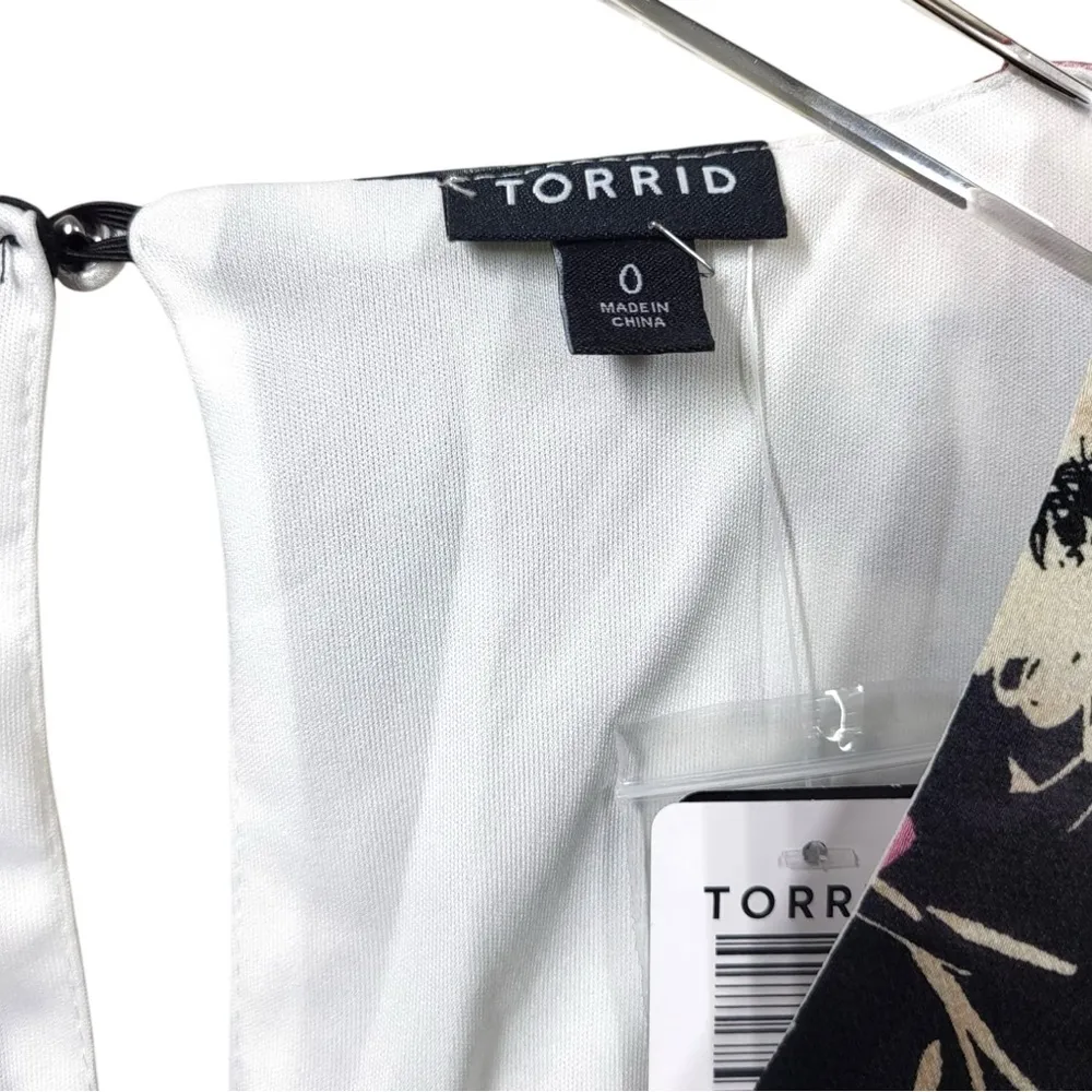 NWT Torrid Mini Bubble Charmeuse Babydoll Dress in Brushstroke Multi - Image 5