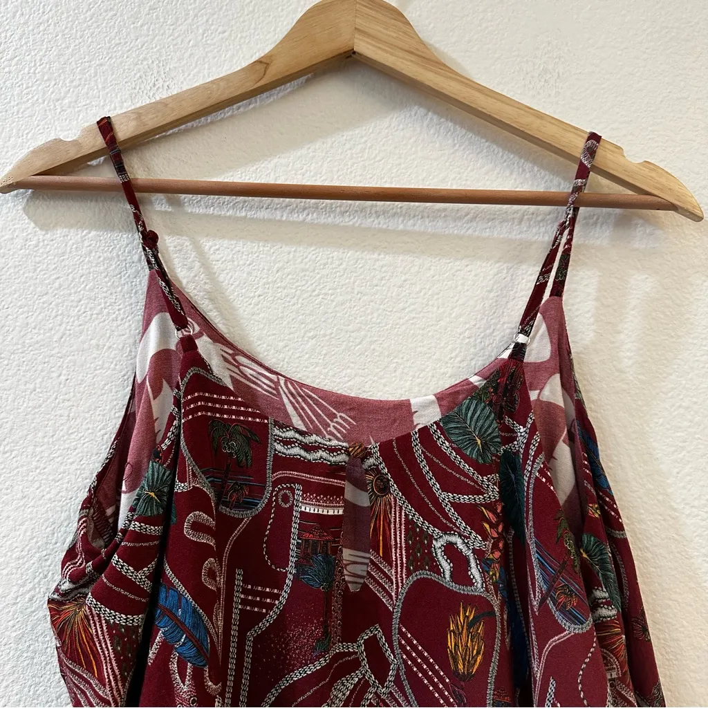 Anthropologie x Farm Rio Benita Cami Blouse Size S Toucans & Palm Pattern - Image 8