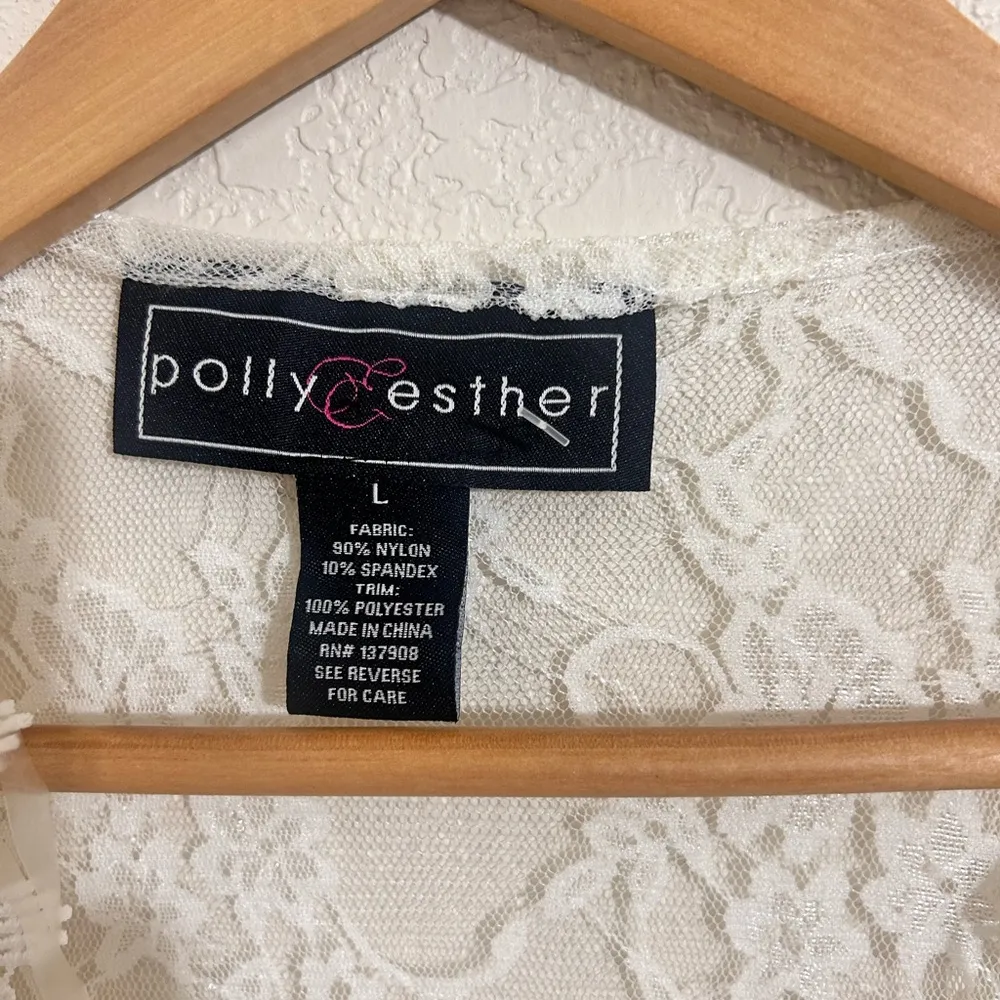 POLLI Y ESTHER  Cream Lace Kimono Cardigan - Image 4