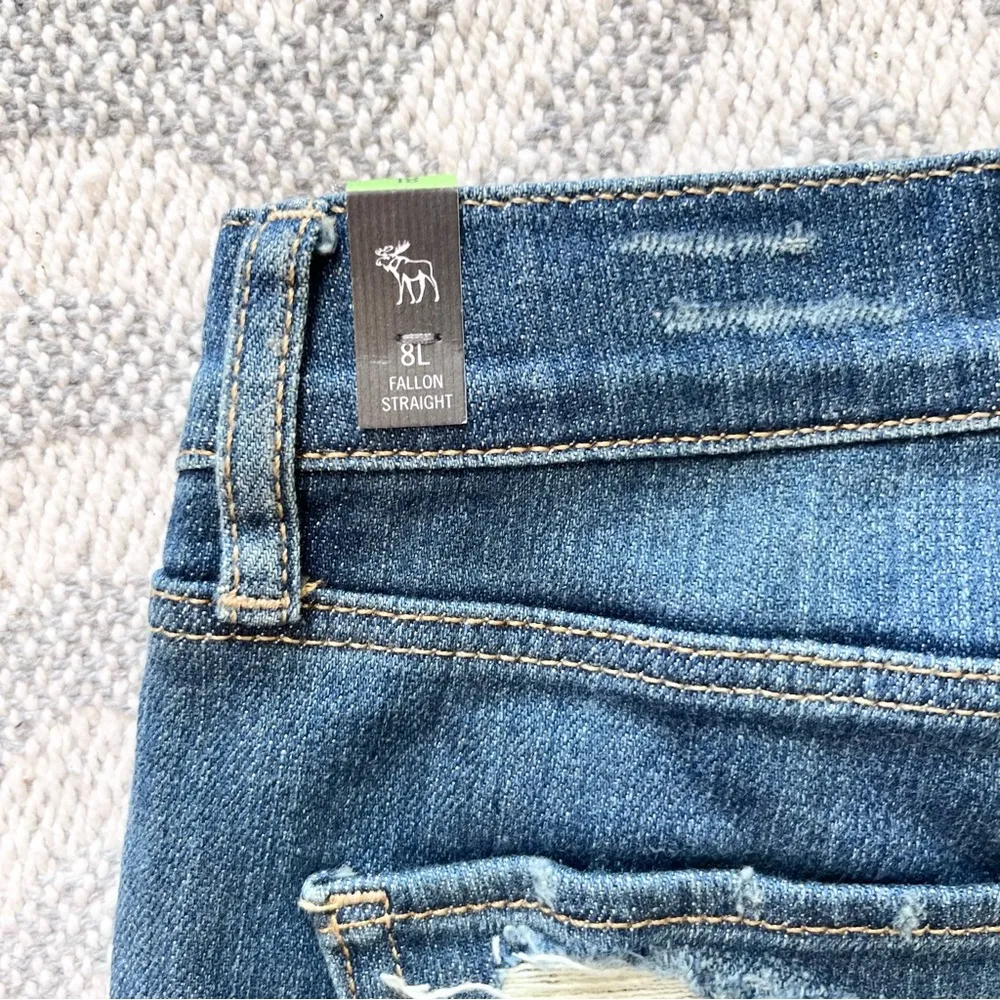 ABERCROMBIE & FITCH Women’s Perfect Stretch Fallon Straight Jeans 8 Long (29) - Image 9