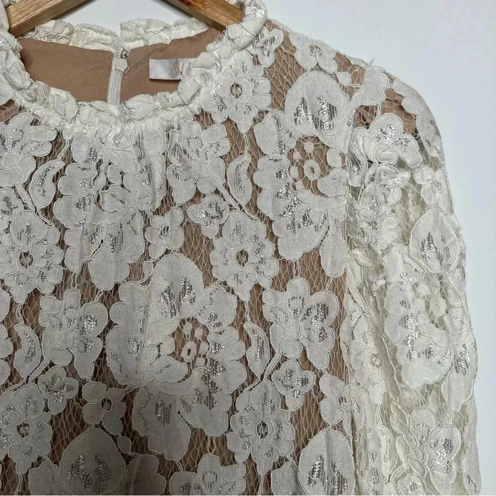 WAYF Lace Emma Midi Dress Size Medium - Image 5