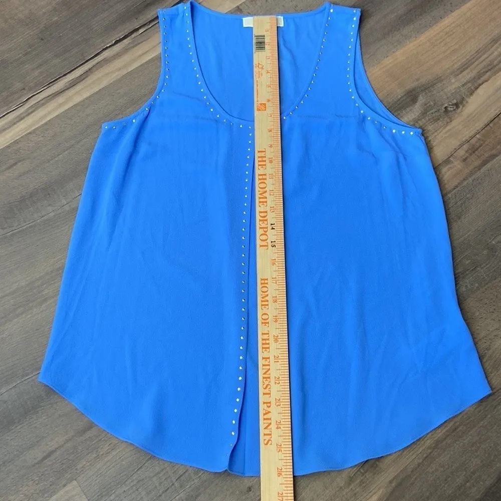 MICHAEL Michael Kors Women’s Violet Studded U-shape Hem Tank Top Size Medium - Image 8