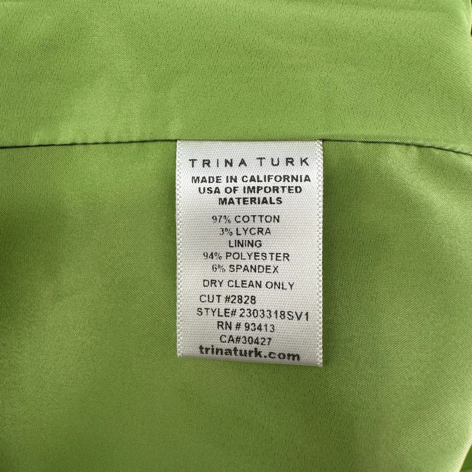 Trina Turk NWT Lime Green Atrina Sheath Dress Matcha Midi Size 6 Casual Pockets - Image 6