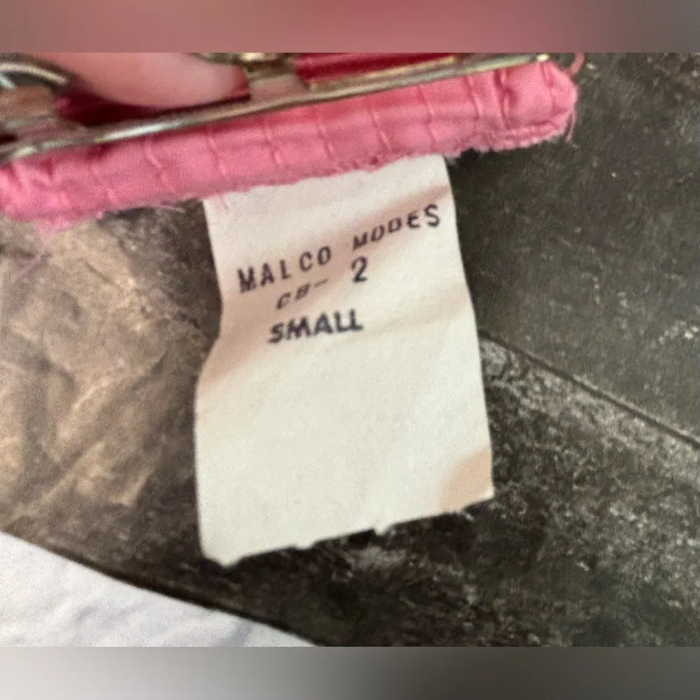 Malco Modes And Square Up Fashions Vintage 80s Pink White Stretch Belts Women’s - Image 5