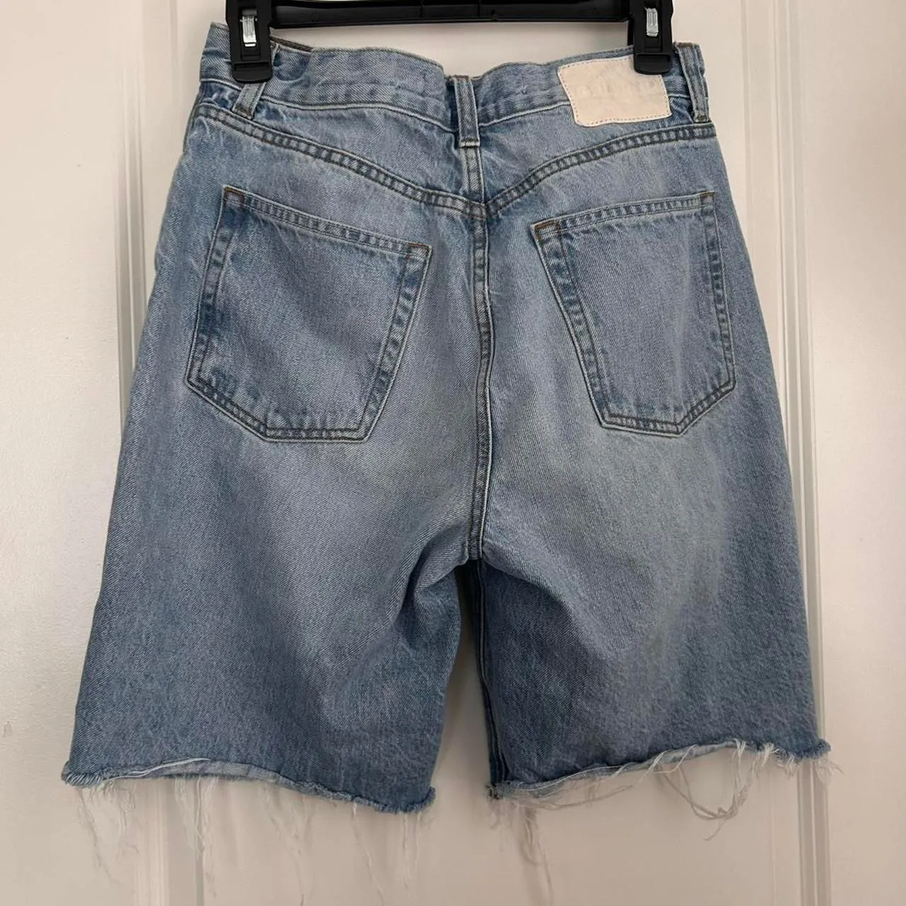 GRLFRND x Revolve Quinn High Rise 90s Distressed Jorts – Light Wash (26) - Image 3