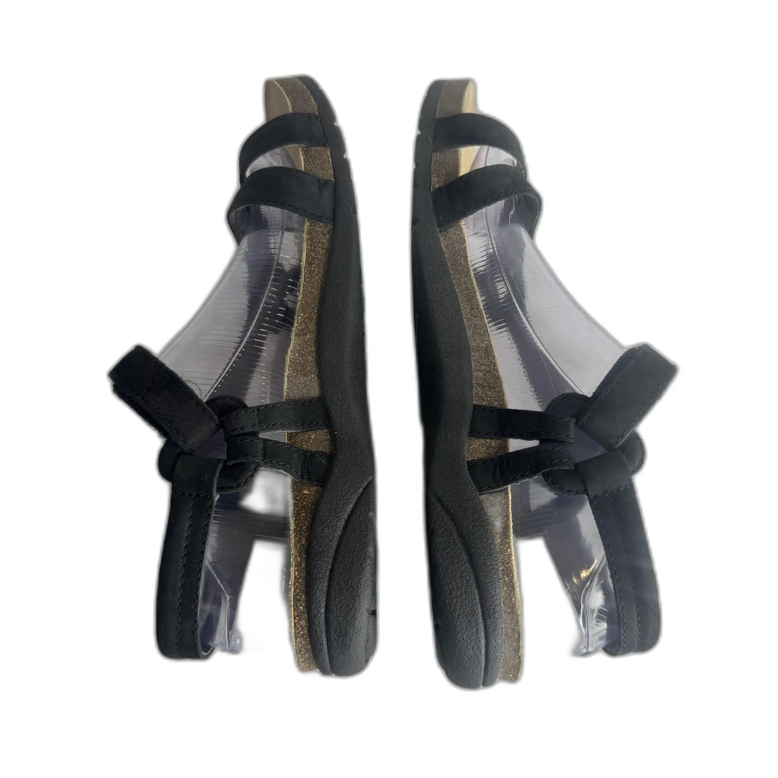 Teva Sandals Womens Size 9 Black Ventura Cork Waterproof Leather Strappy 6389 - Image 7