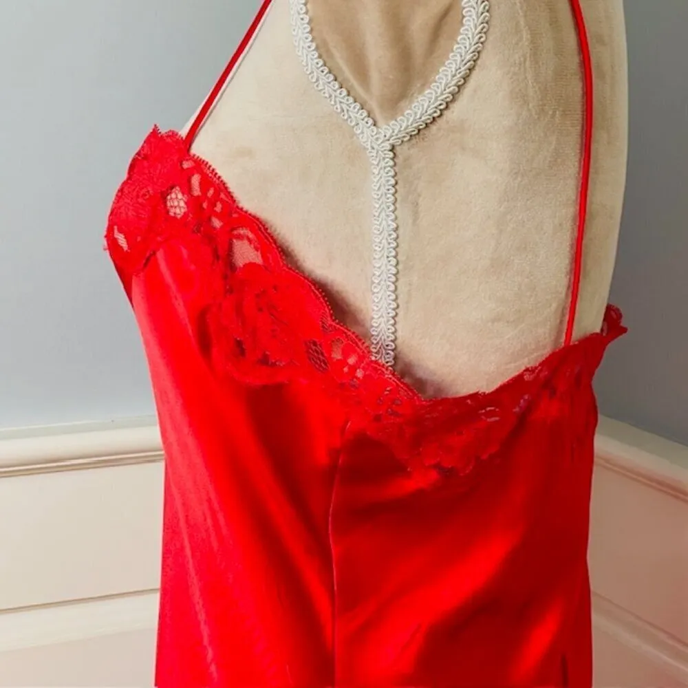 Victoria’s Secret Vintage Gold Label 100% Silk Satin Lace Slip Dress Medium - Image 5