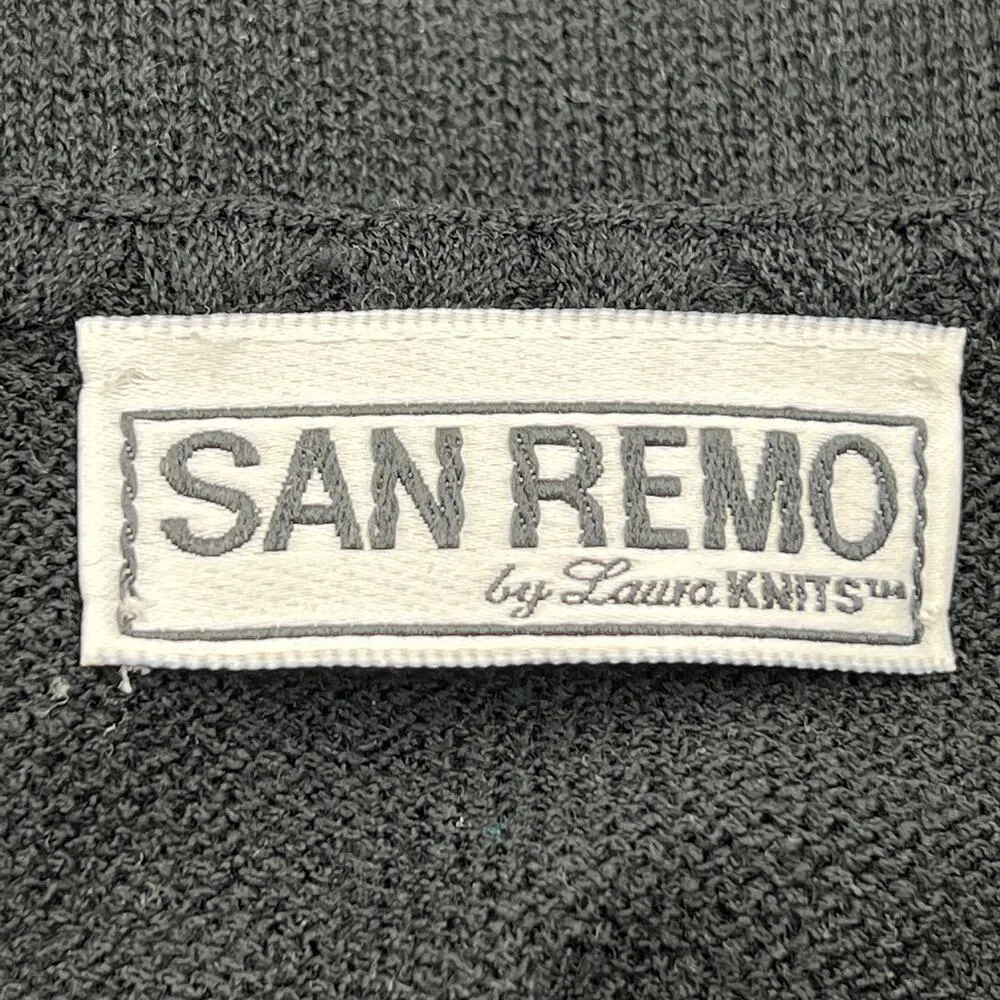 Vintage San Remo Knit Skirt Set Black Size XL - Image 3