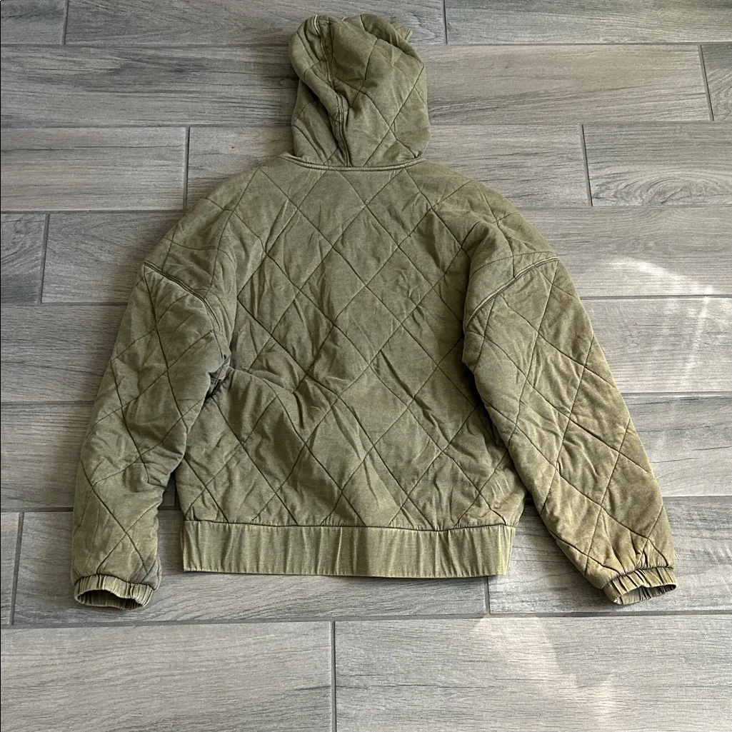 Wild Fable  Olive Green Quilted Jacket - Image 4