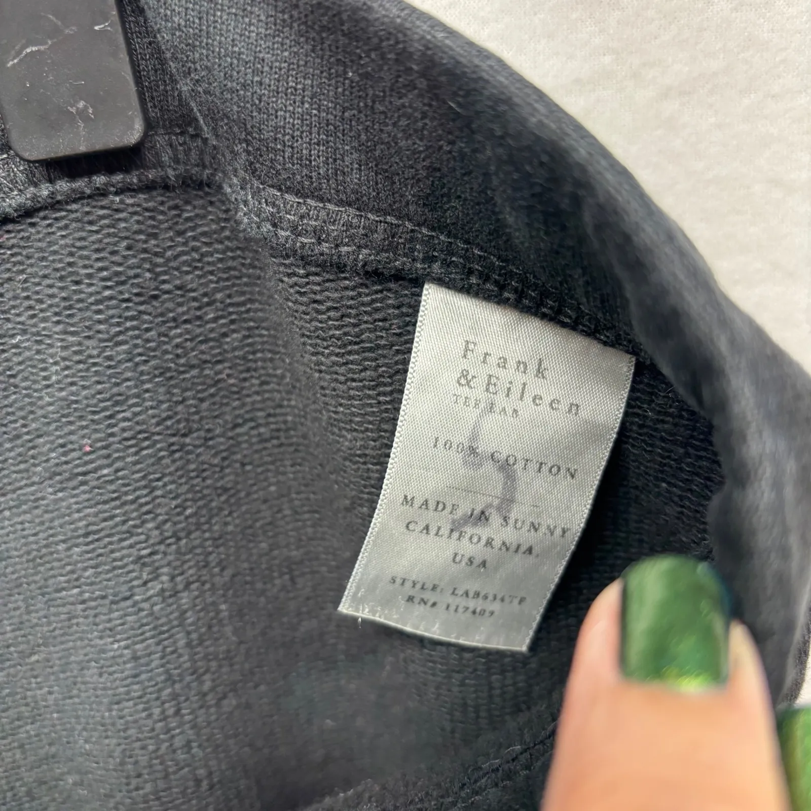 Frank & Eileen‎ Cropped Sweatpants Women's Lounge Drawstring Black Casual - Image 3