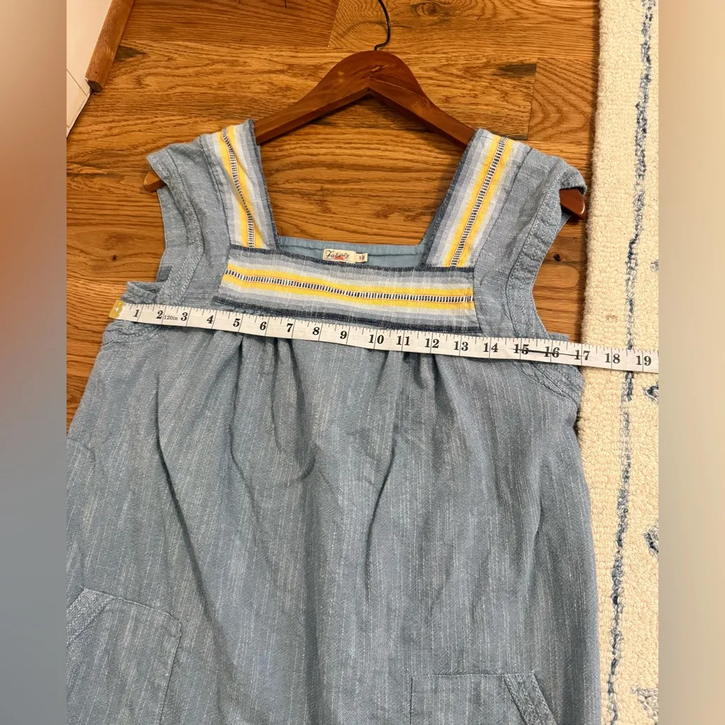 FAHERTY Hailee Stripe Trim Shift Dress In Indigo Ombre Stripe Size Small - Image 11