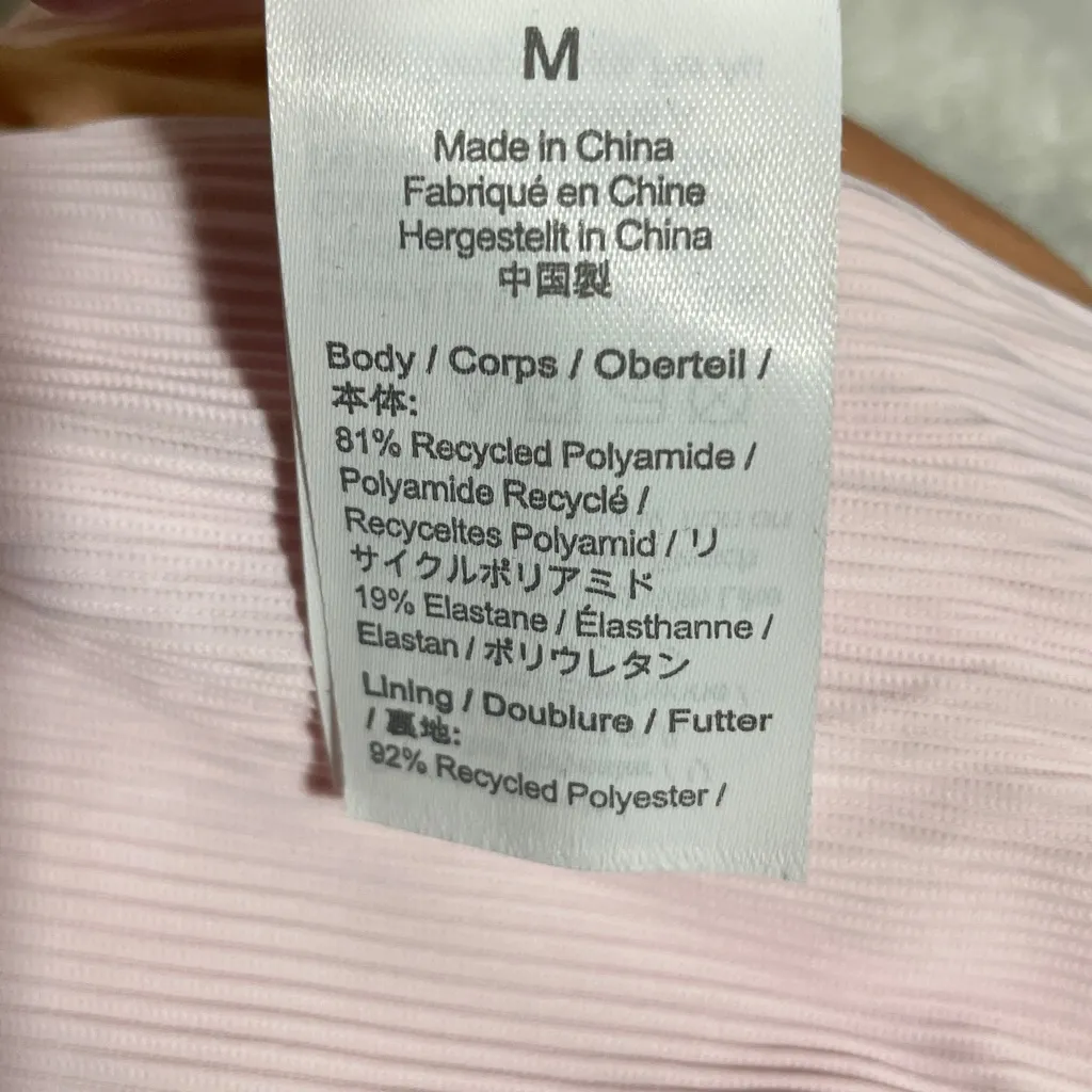 J. Crew Bikini Swim Bottom Rib Texture High Rise Cheeky Light Pink M (8-10) NWT - Image 5