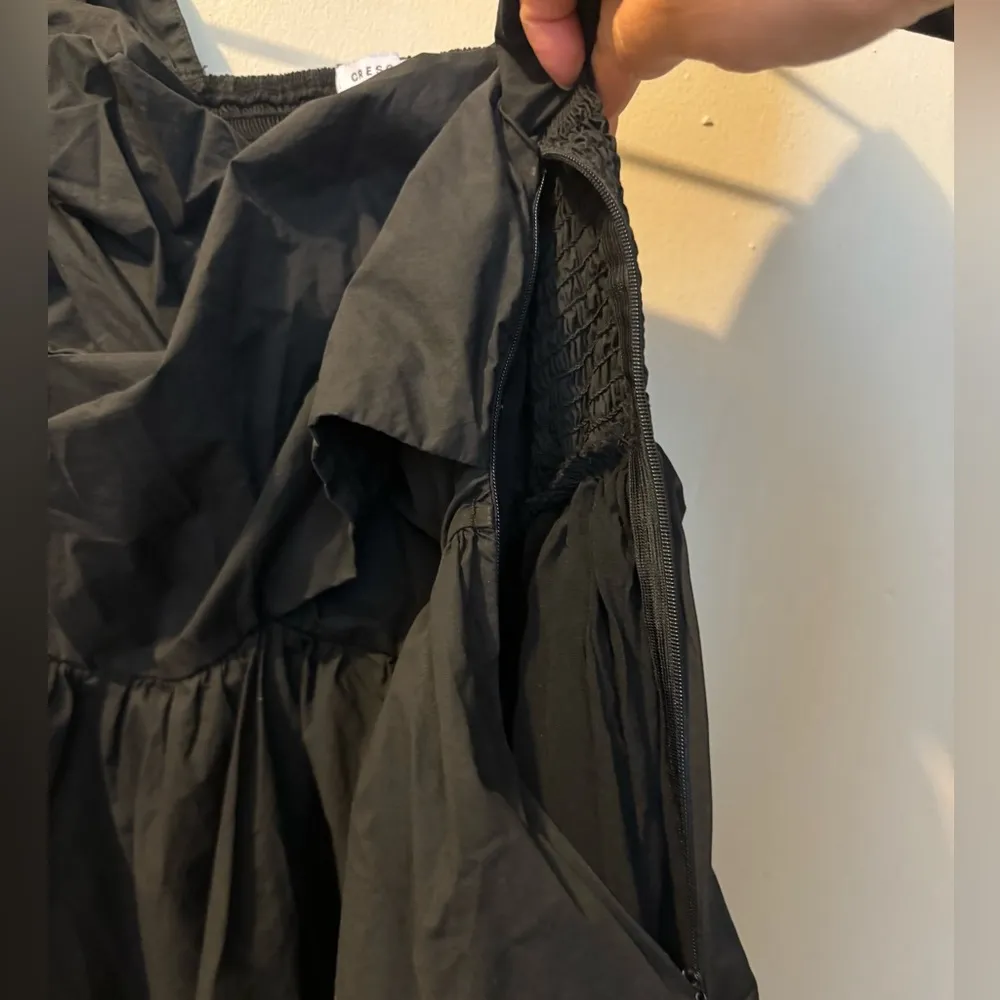 Crescent Mini Dress with puff sleeves size Medium in Black - Image 3