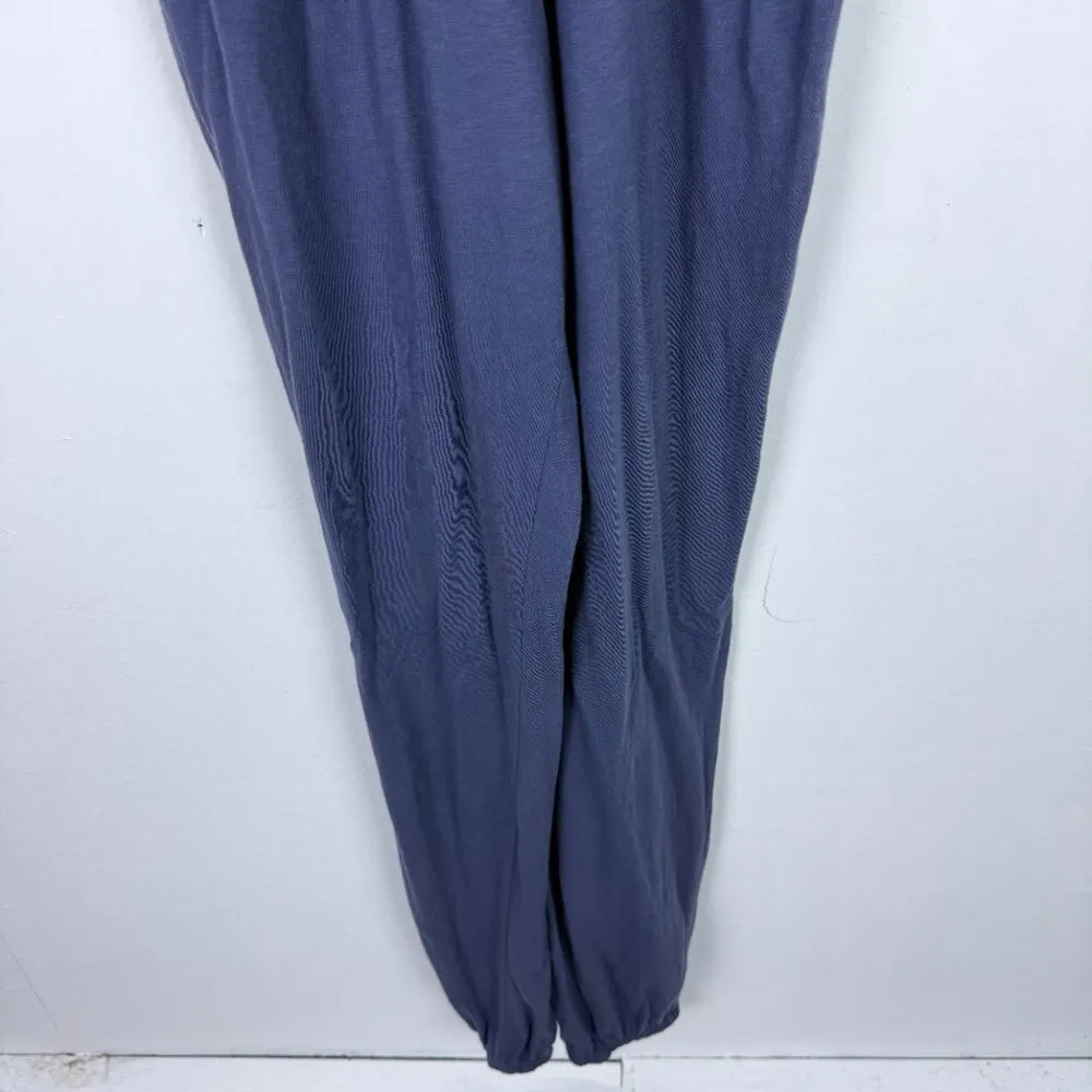 Everyday Track Jumpsuit Sleeveless Pockets Loungewear Blue Size XS EUC - Image 5