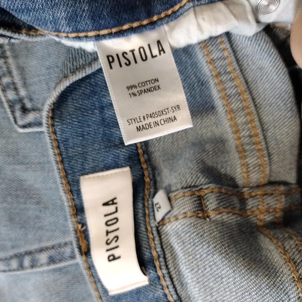 Pistola distressed cuffed high rise shorts - Image 3