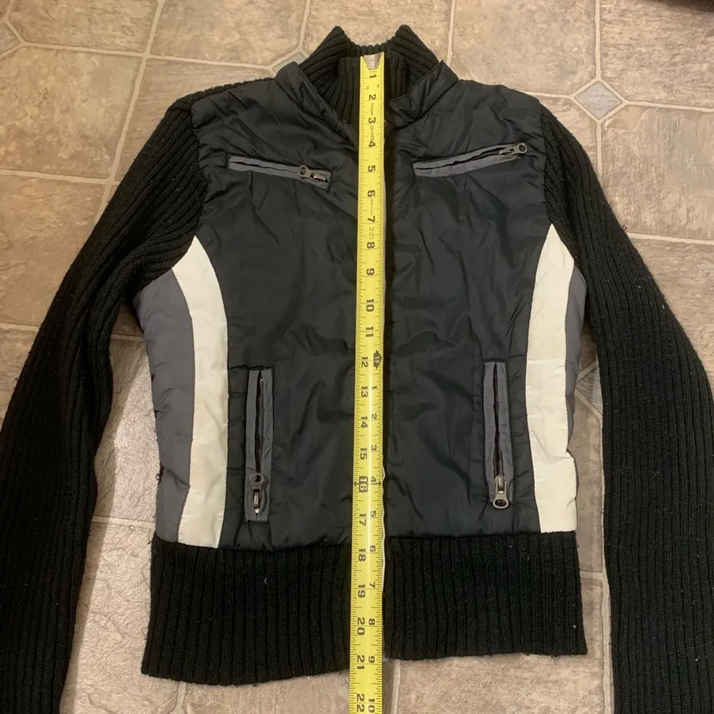 STAINING(See description) Mossimo Supply Co Black knit jacket Flawed/Discoloring - Image 4