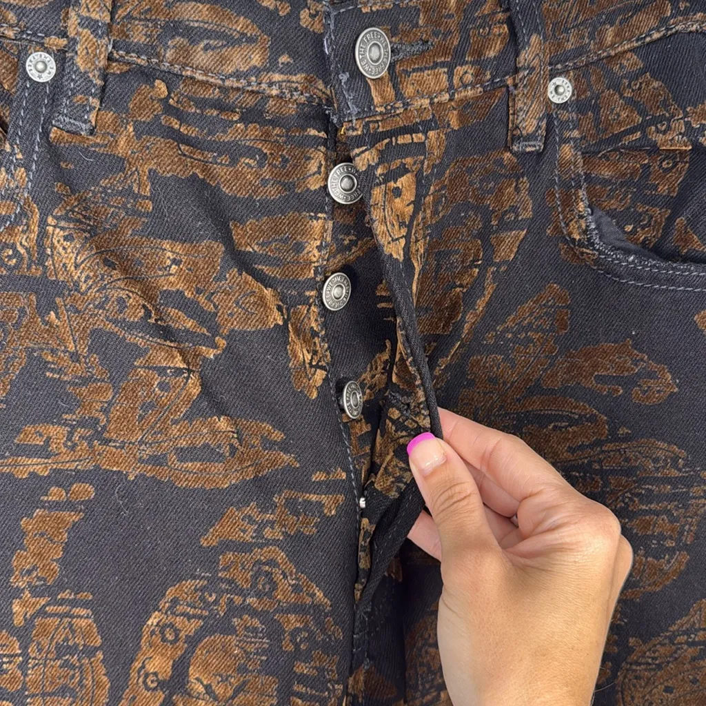 Free People Annabelle flocked‎ jeans - Image 8