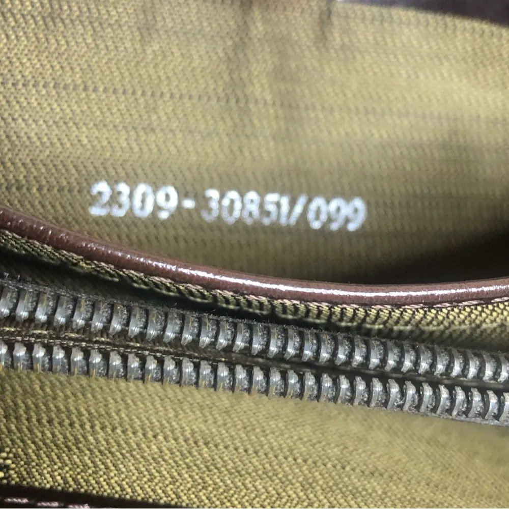 FENDI Zucca Navy Canvas and Brown Leather Snap Wallet 8 Credit Cards 4 Billfolds - Image 12