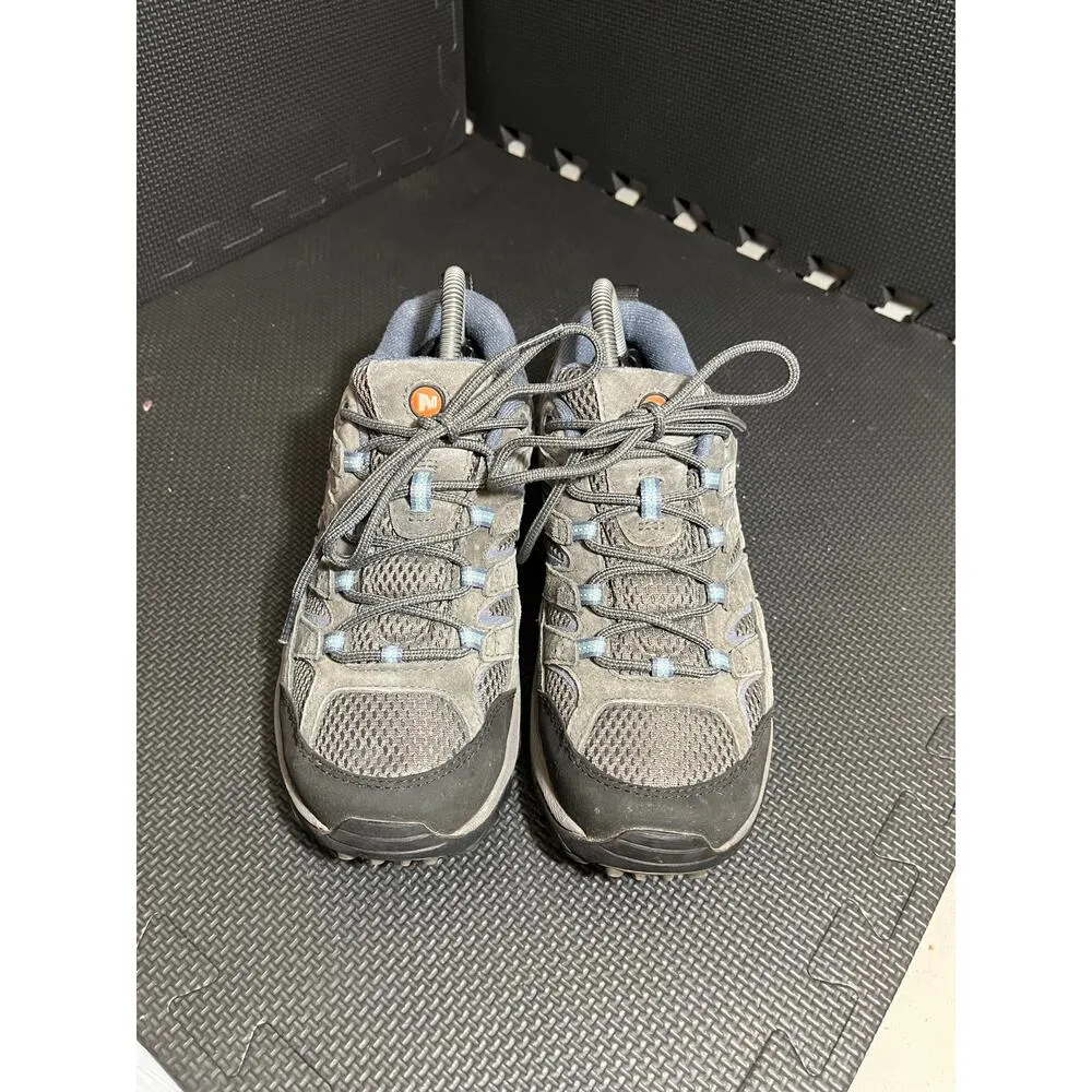 Women’s  Moab 2 Vent Waterproof Grey Athletic Hiking Shoes 8 Wide Vibram - Image 2