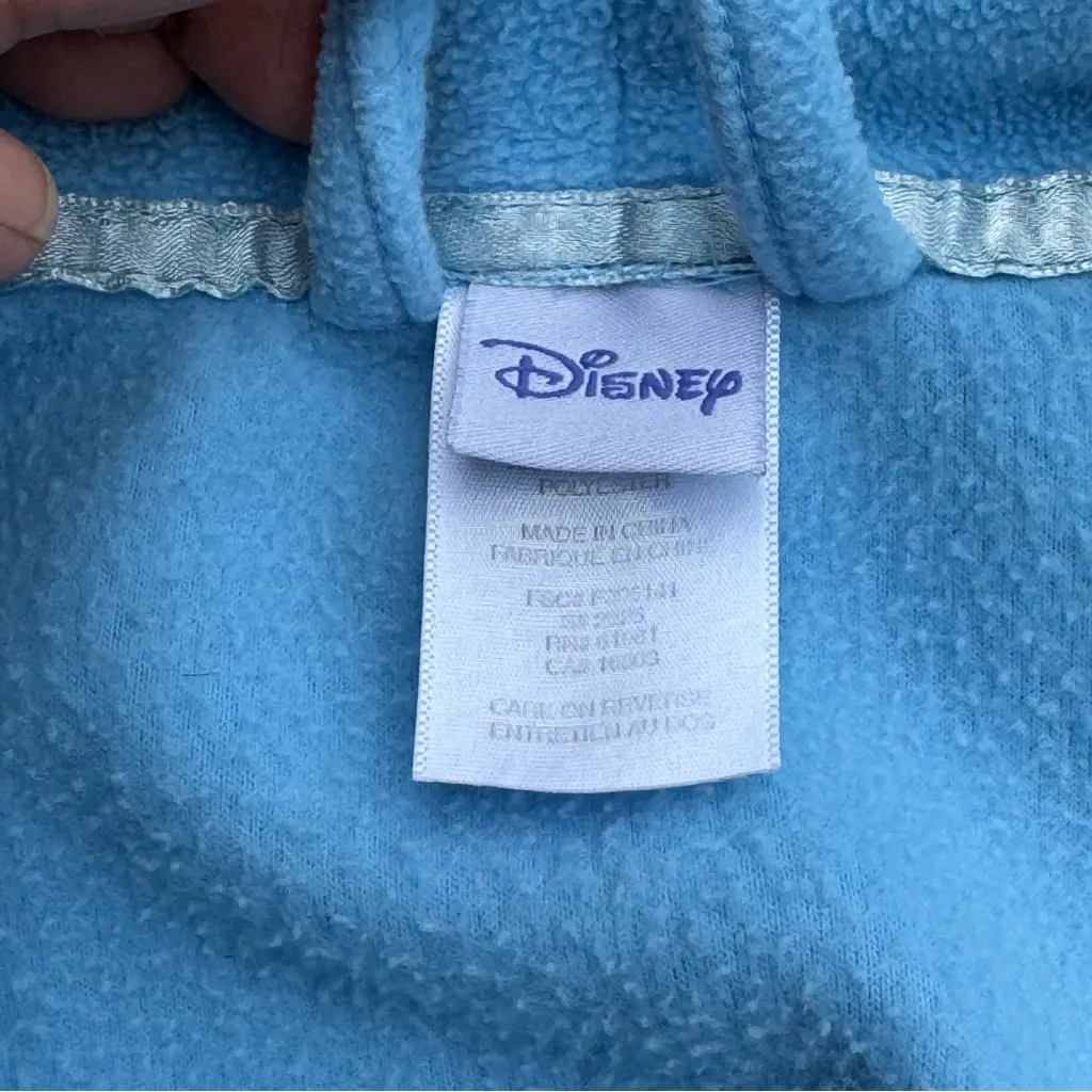 Vintage Disney Winnie the Pooh Piglet Fleece Robe Blue Belted Sleepwear Women’s - Image 5
