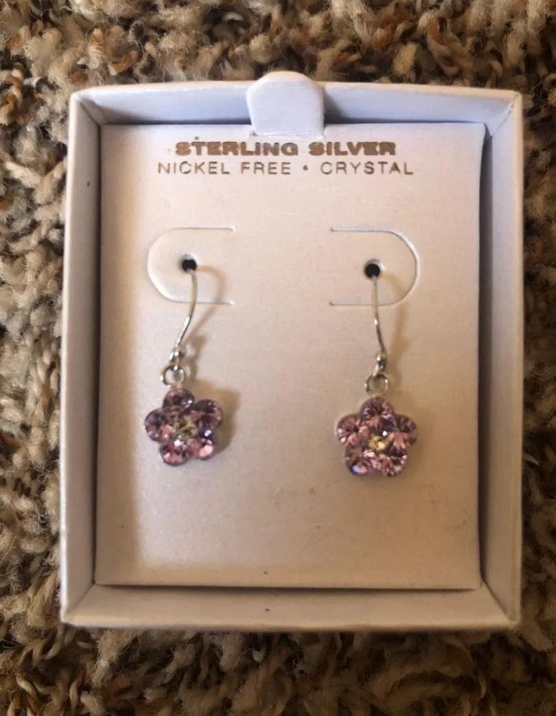 Target Purple Floral Earrings - Image 2