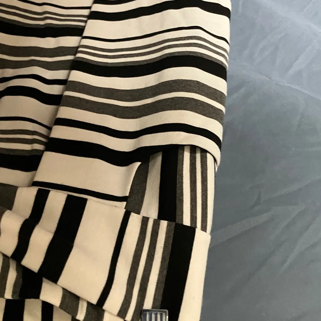 CAbi: Black & White Striped Pencil Skirt- S - Image 4