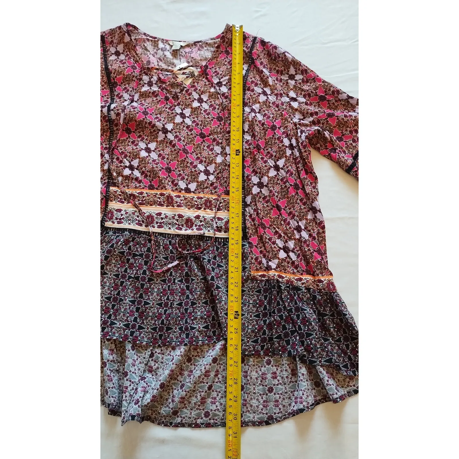 Est. 1946 Pink Paisley Blouse Womens Size XL Floral 3/4 Sleeve Top Tunic - Image 10