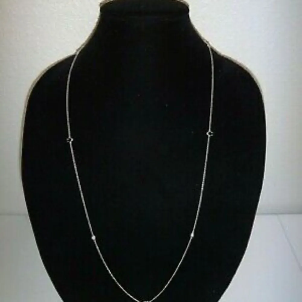 COACH C Logo Silver Stainless Steel Necklace W/ Crystals NEW WITH TAGS D6 - Image 4