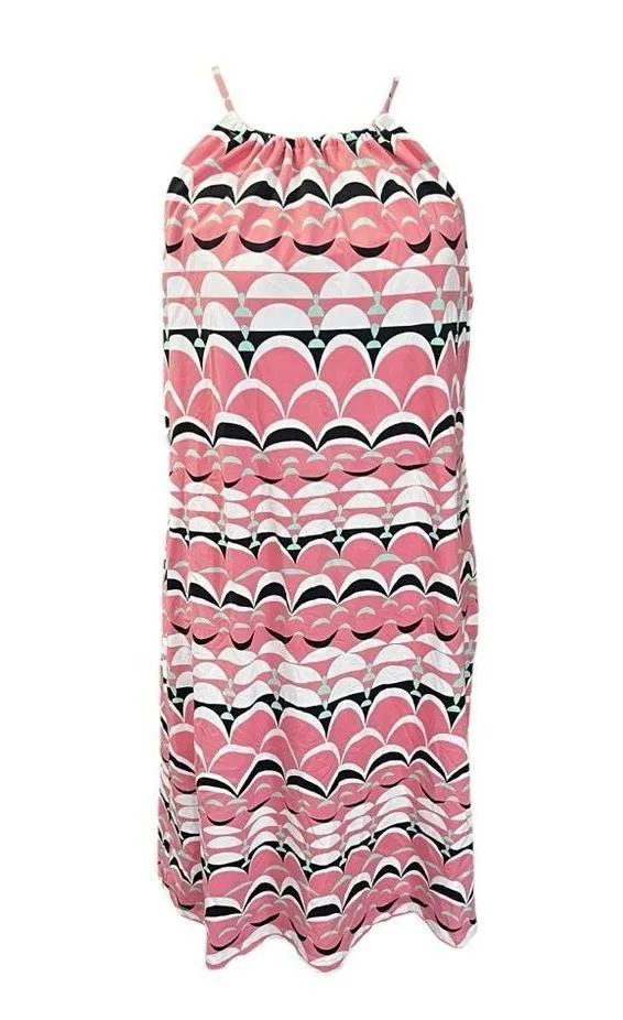J. McLaughlin Maria Geometric Print Catalina Cloth Halter Dress – Medium - Image 2