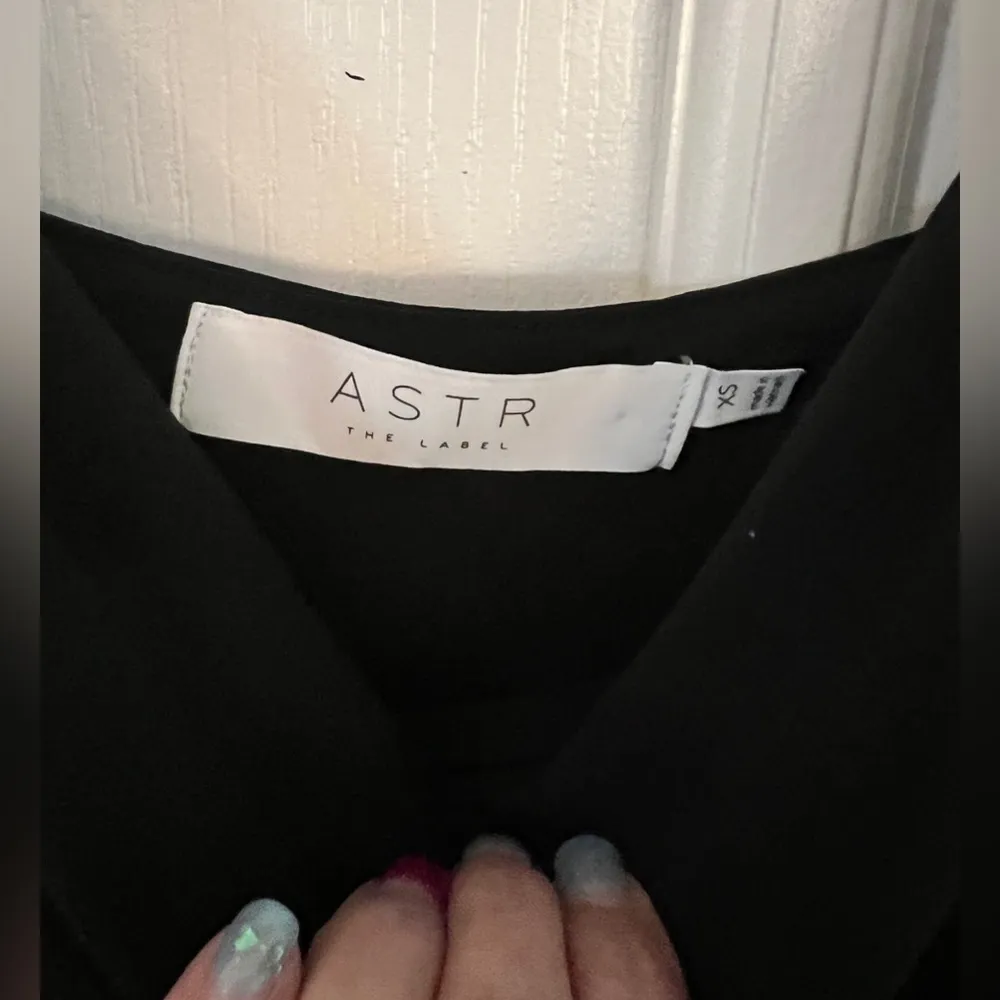 ASTR XS Cowl-Neck Tank Top Thong Bodysuit Black - Image 10