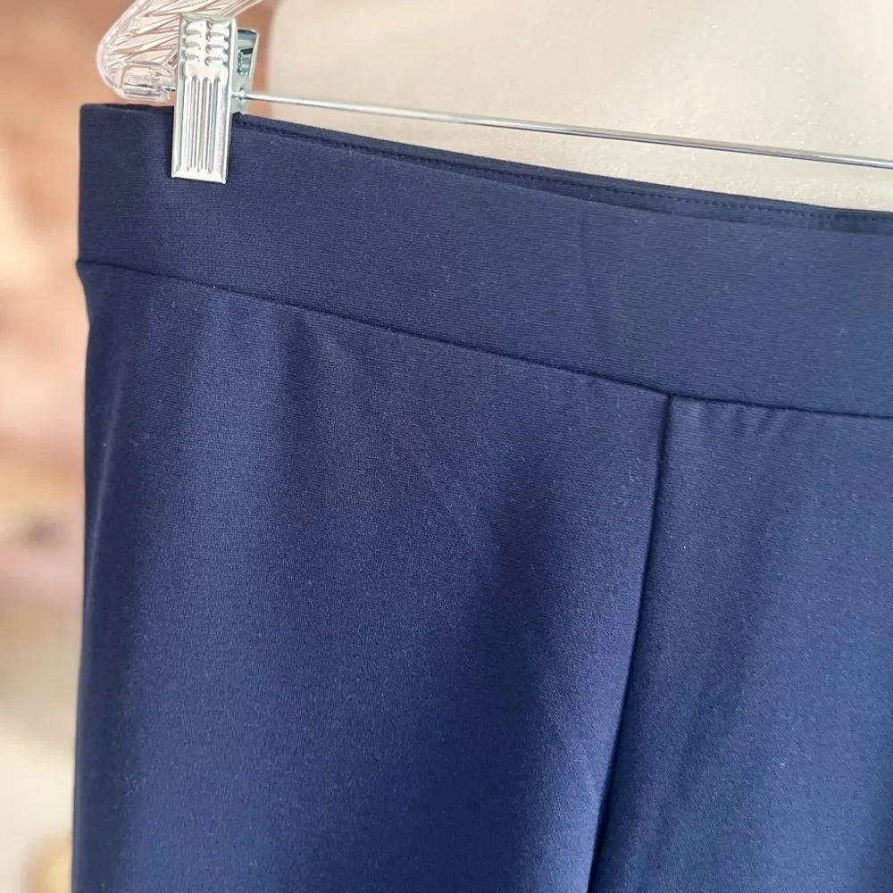 WHBM Leggings Blue Ponte Knit M Everyday Business Casual Stretch Travel Dressy - Image 6