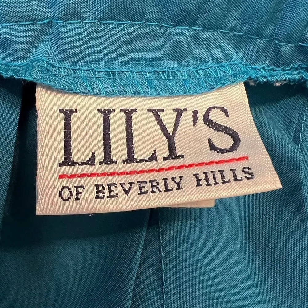 Lily’s of Beverly Hills vintage teal tennis skirt, size 4 (see measurements) Blue - Image 7