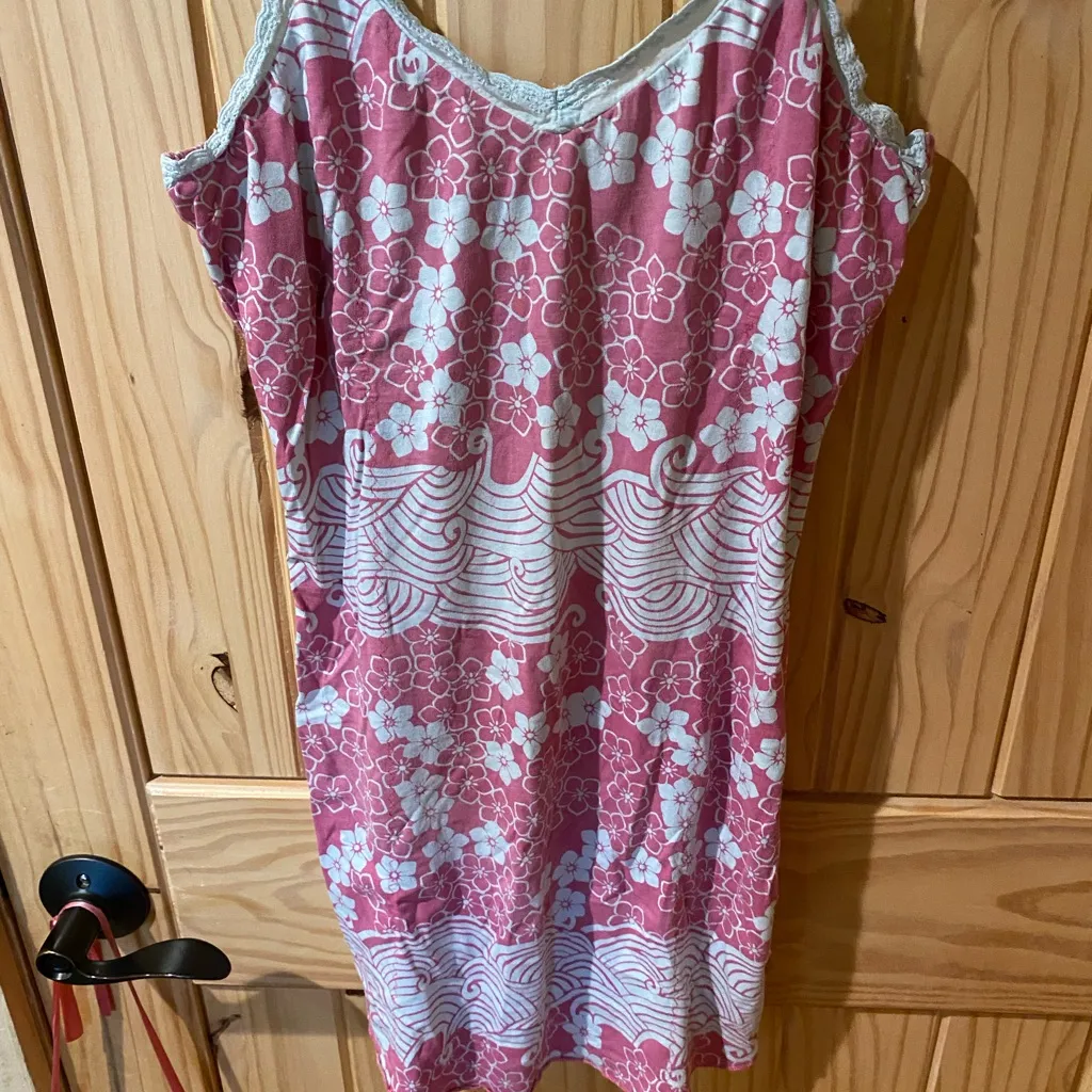 Roxy Pink and White Floral Dress - Image 3