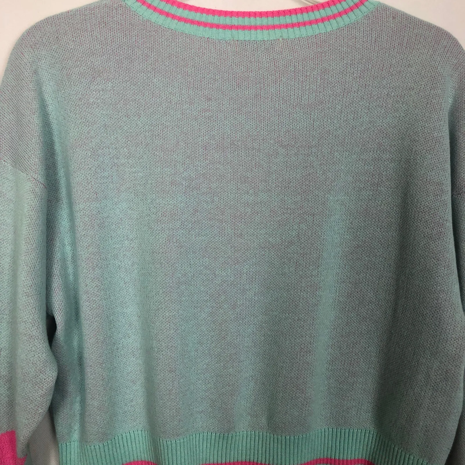 Milk Long Sleeve Pullover Crop Sweater Blue - Image 6
