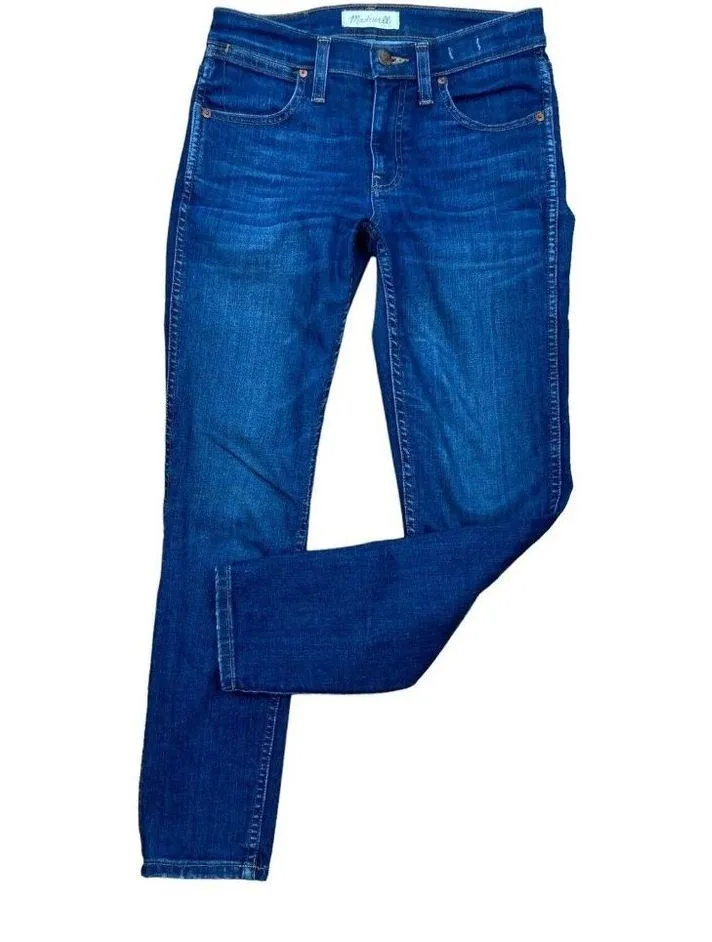 Madewell 9" High Riser Skinny Skinny Crop Jeans Womens 26? Dark Wash Style E8793 - Image 2